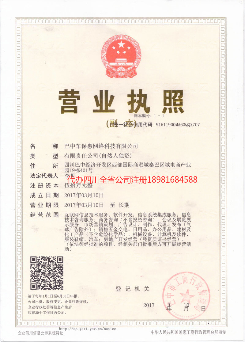 青羊青羊车保惠网络科技有限公司